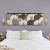 Neutral Geometric Arch Pattern Art