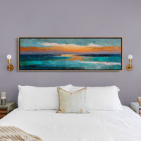 Abstract Ocean Sunset Horizon