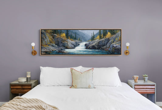 Mountain Waterfall Forest Landscape