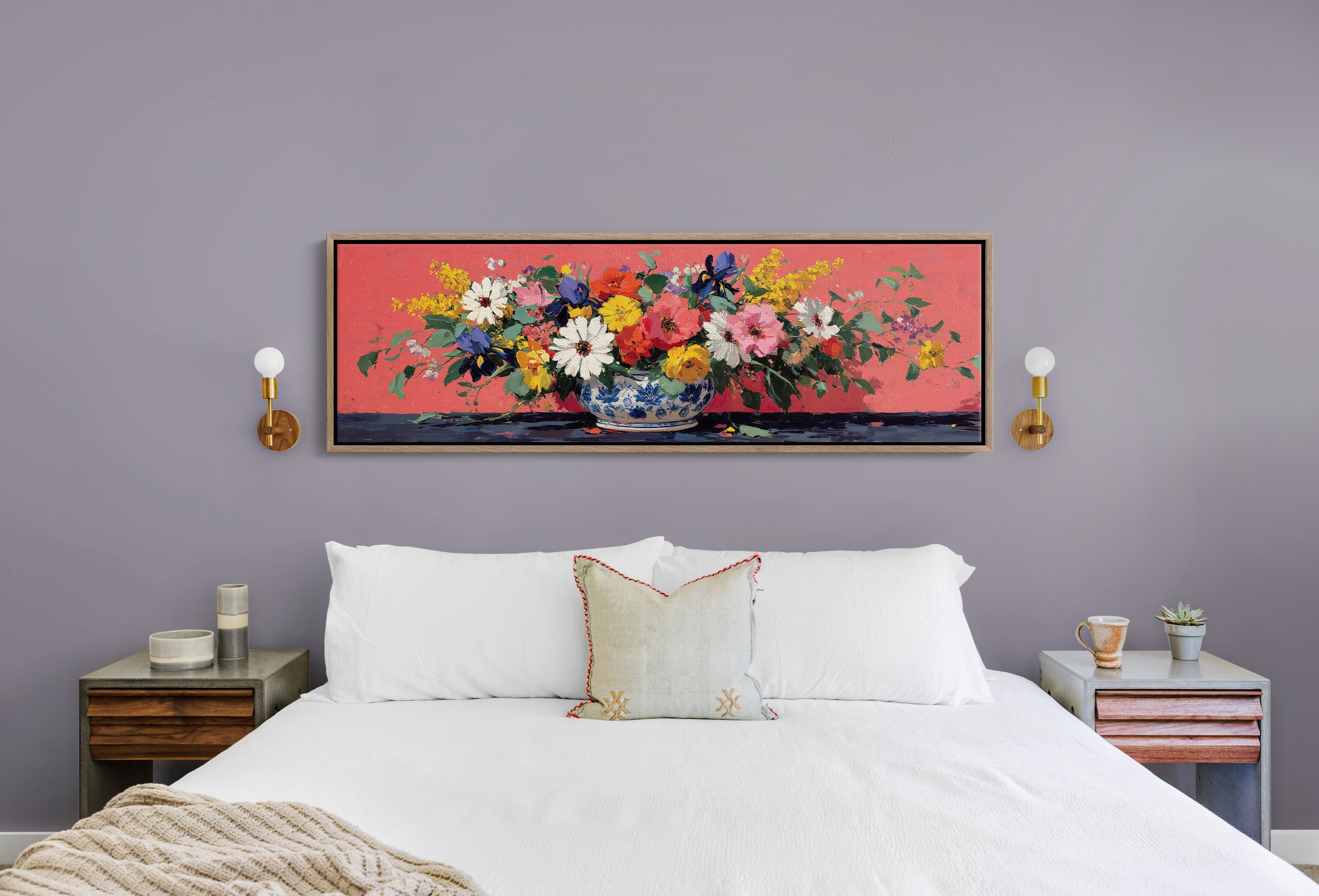 Wildflowers Spill Across Coral Light
