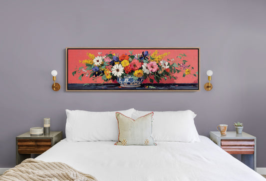 Wildflowers Spill Across Coral Light