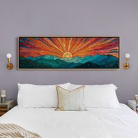 Radiant Sunrise Over Quiet Peaks