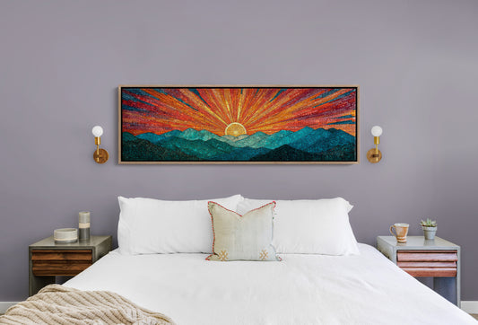 Radiant Sunrise Over Quiet Peaks