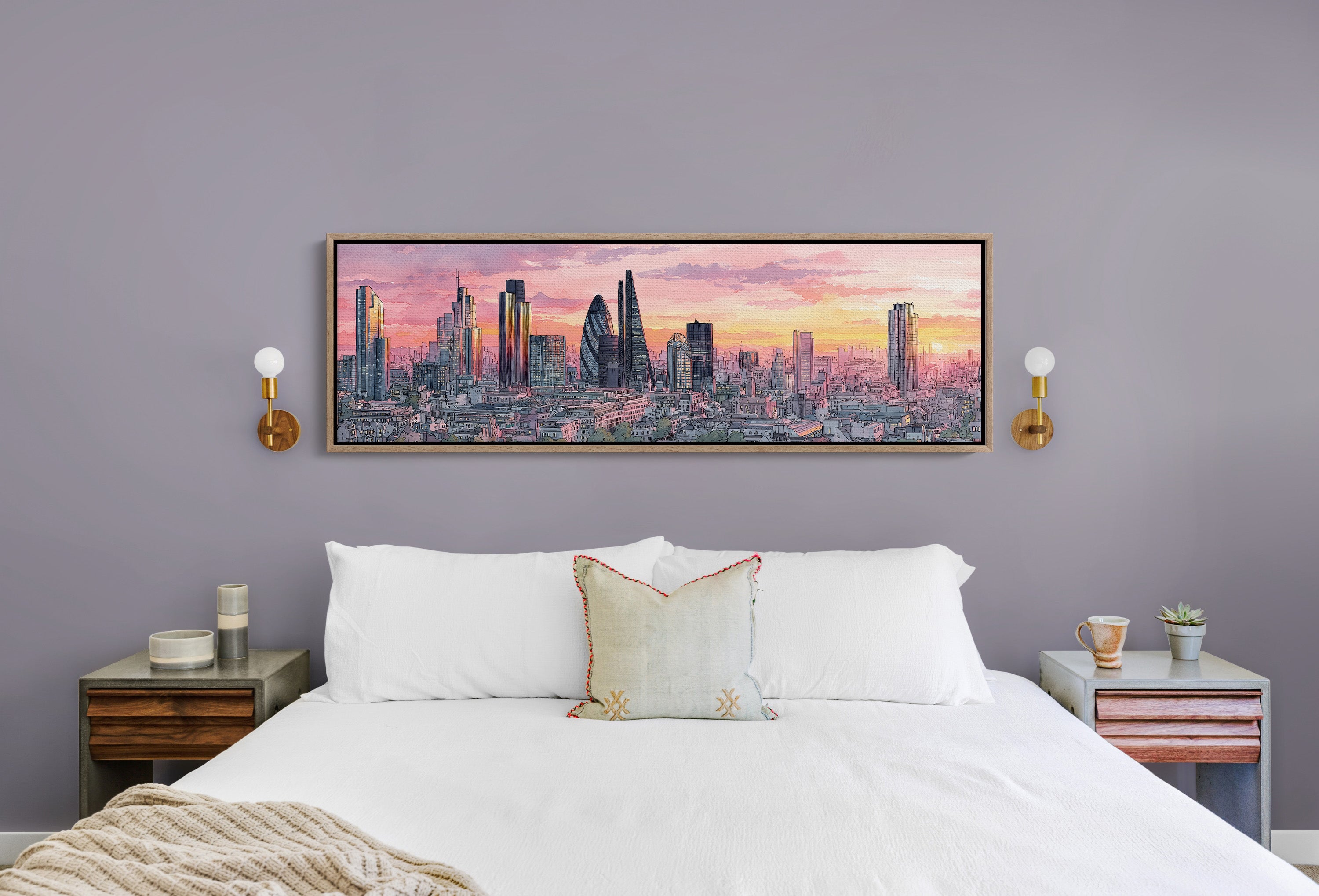 London Skyline In Sunset Glow