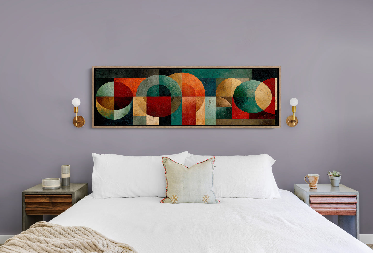 Mid Century Geometry In Earth Tones