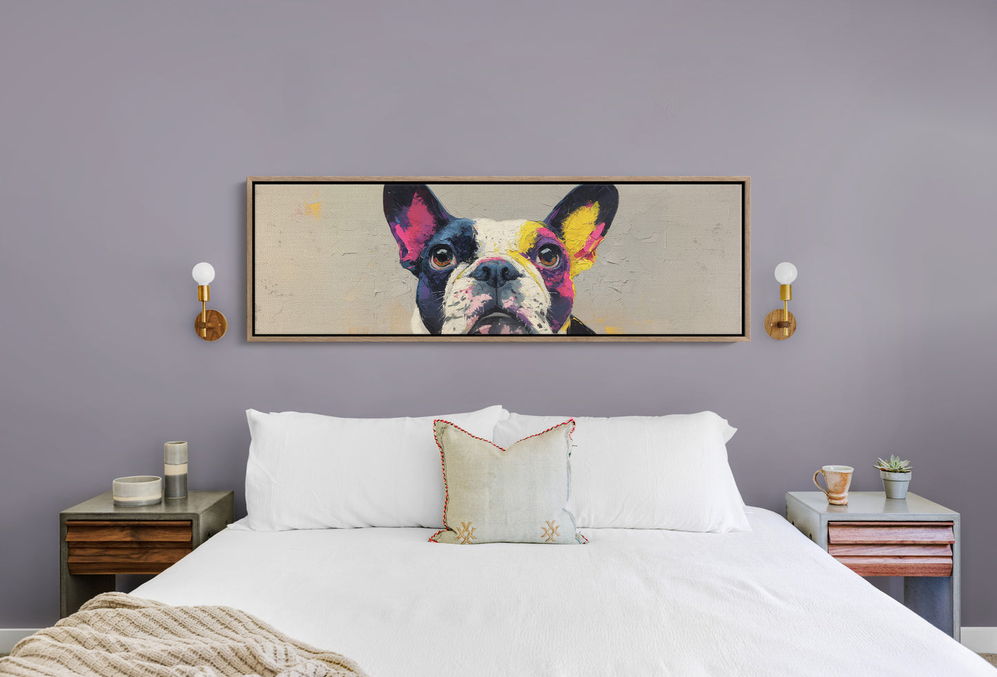 Color Burst Boston Terrier Portrait