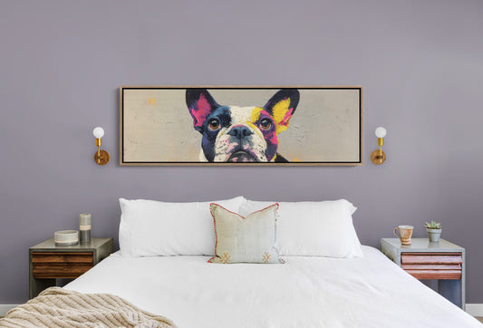 Color Burst Boston Terrier Portrait