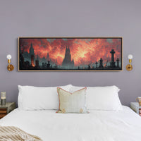 Cathedral Beneath a Burning Sky