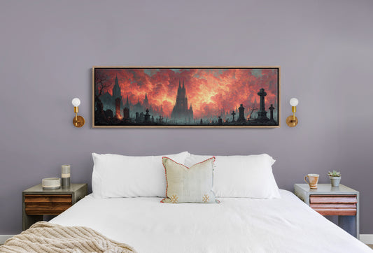 Cathedral Beneath a Burning Sky