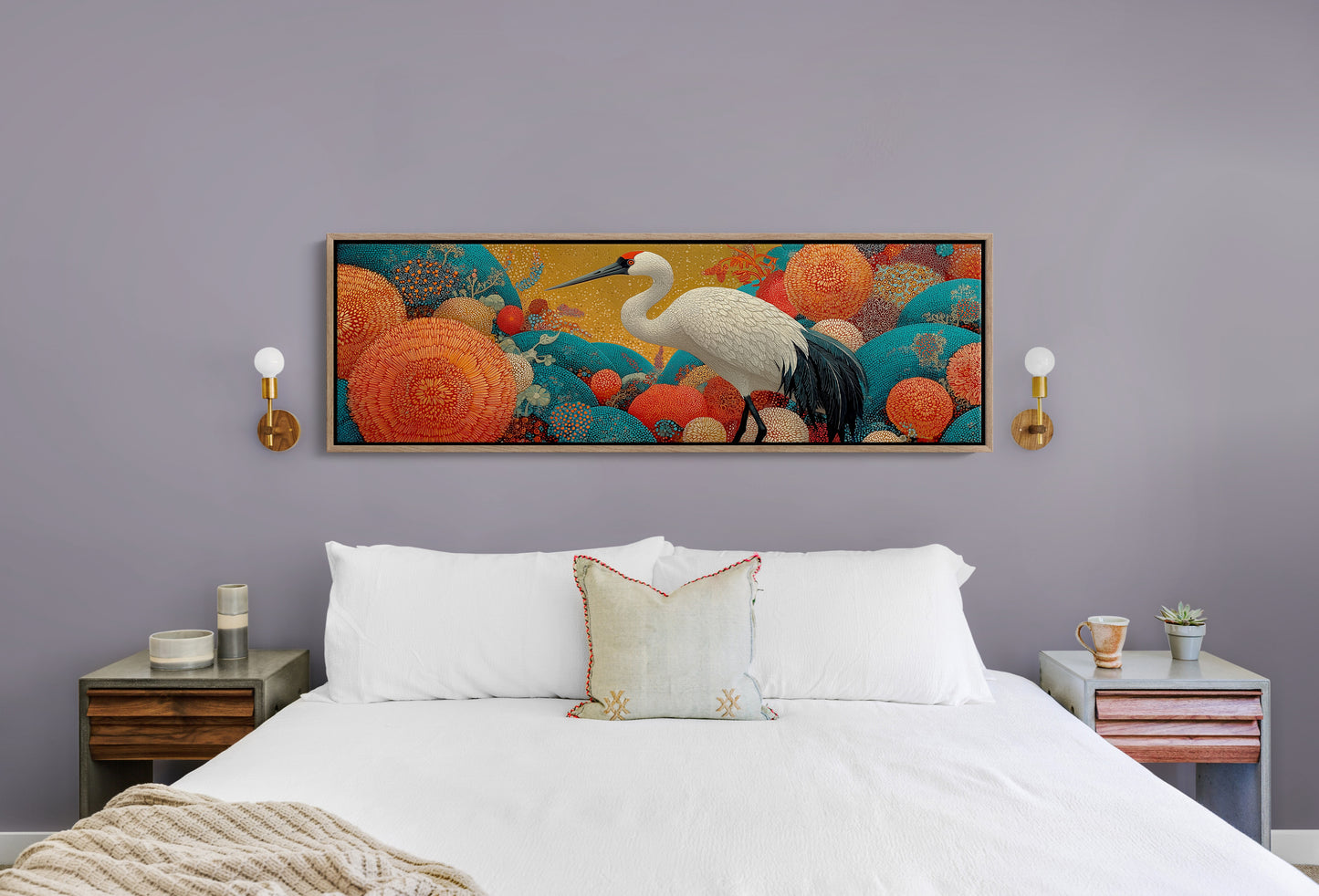 Crane Among the Coral Garden