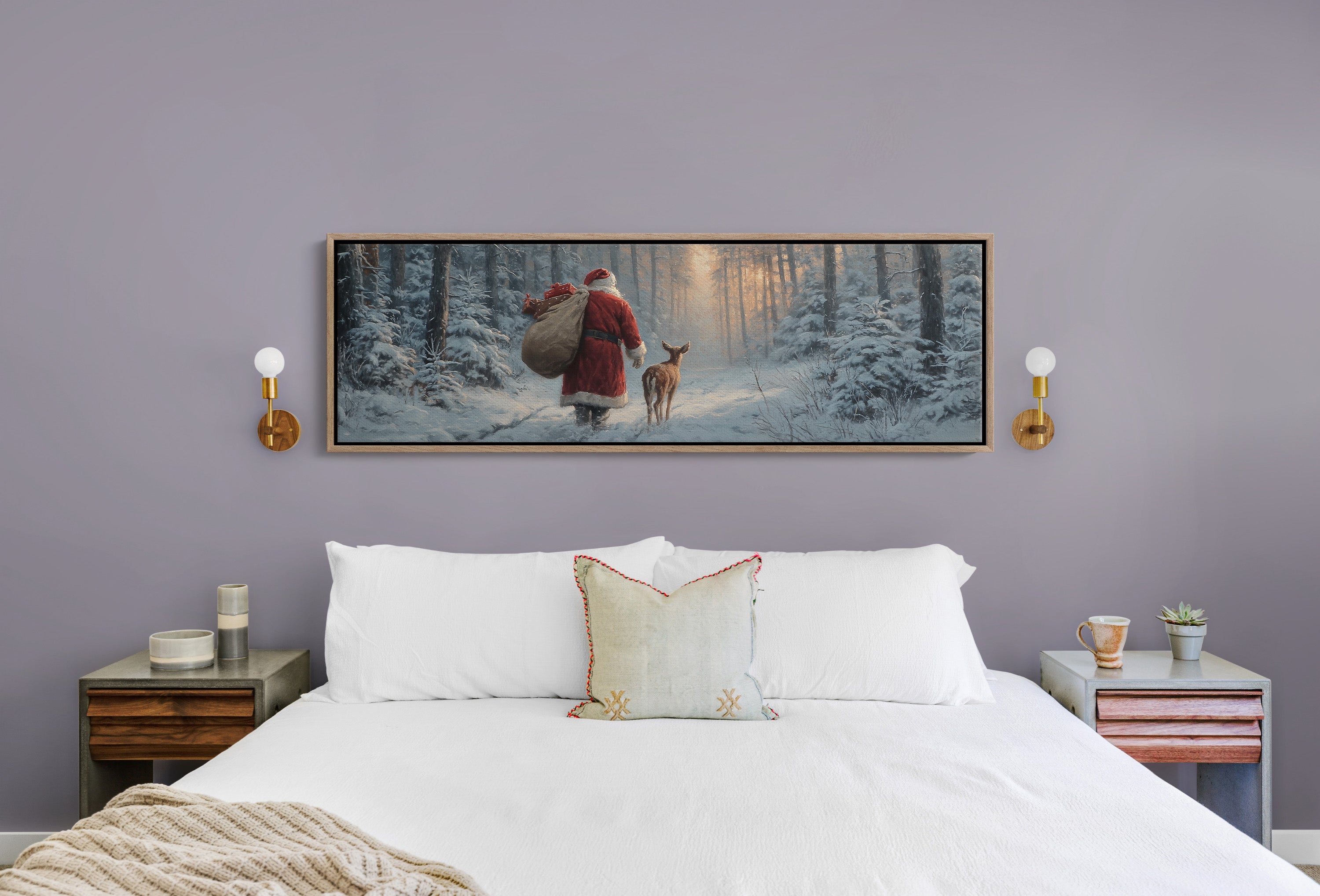 Santa’s Quiet Walk Through Winter Pines