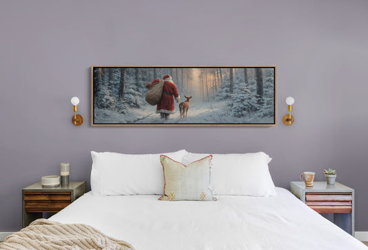 Santa’s Quiet Walk Through Winter Pines