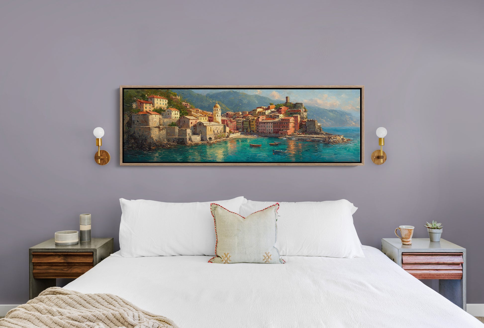 Sunlit Harbor of the Italian Coast