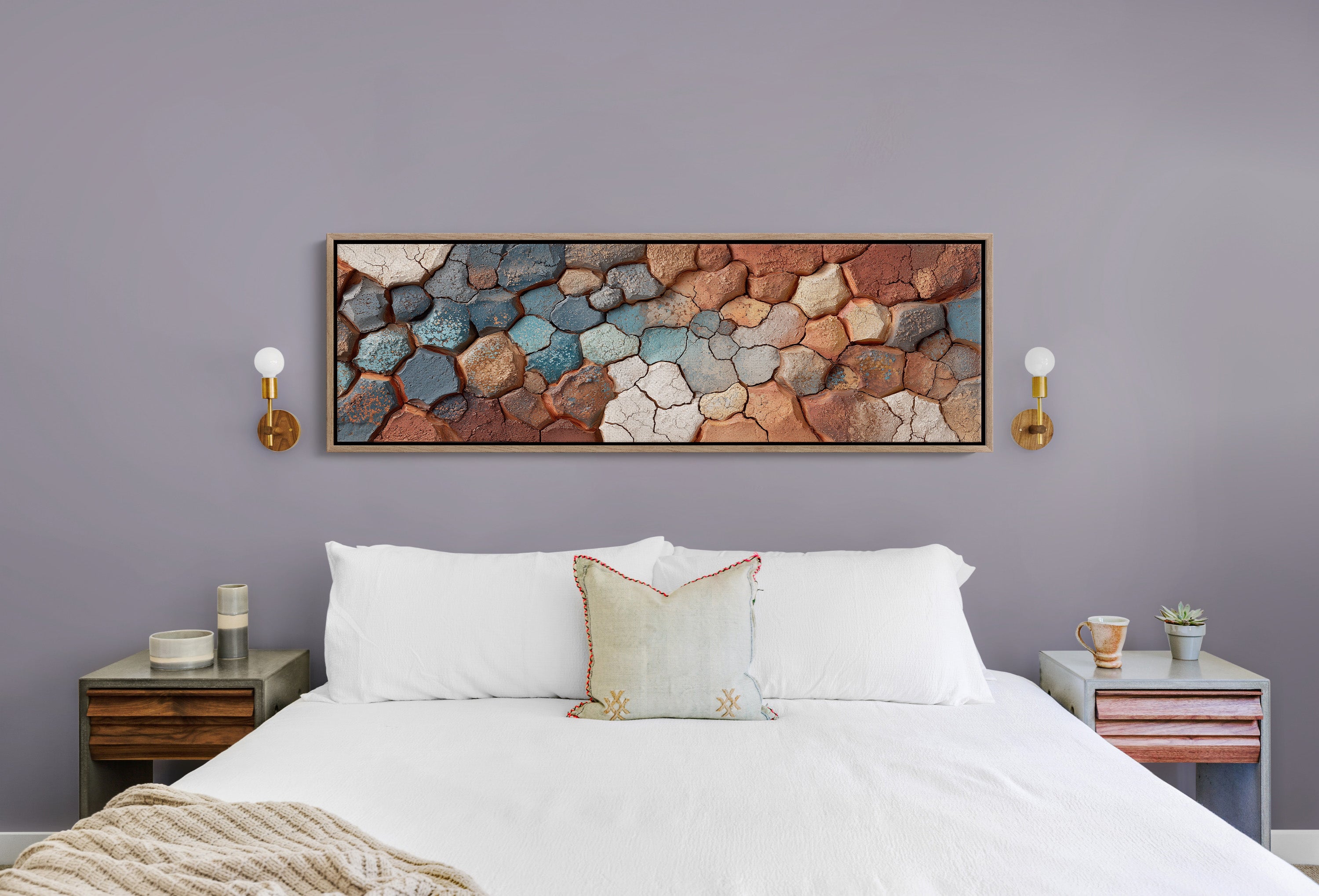 Cracked Earth Mosaic in Desert Tones