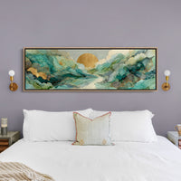 Golden Sun Over Emerald Tides
