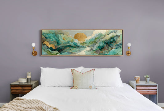 Golden Sun Over Emerald Tides