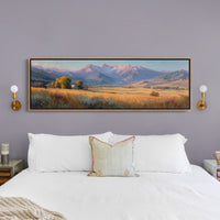 Golden Fields Beneath Mountain Peaks