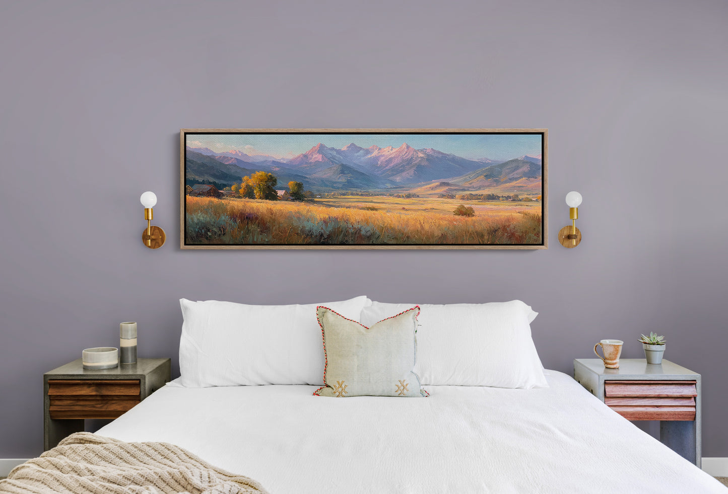 Golden Fields Beneath Mountain Peaks