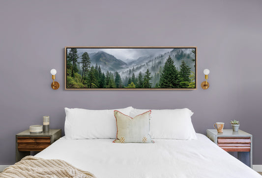 Misty Pines In Mountain Silence