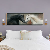 Black And White Horses In Quiet Harmony
