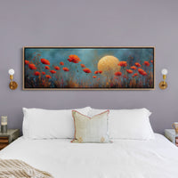 Moonlit Red Poppy Field Dreamscape