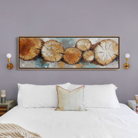 Rustic Wood Log Cross Section Wall Art