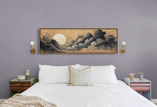 Moon Rising Through Storm Clouds