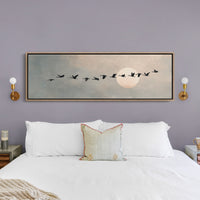 Wild Geese Crossing The Pale Moon