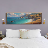 Golden Cliffs Above The Turquoise Sea