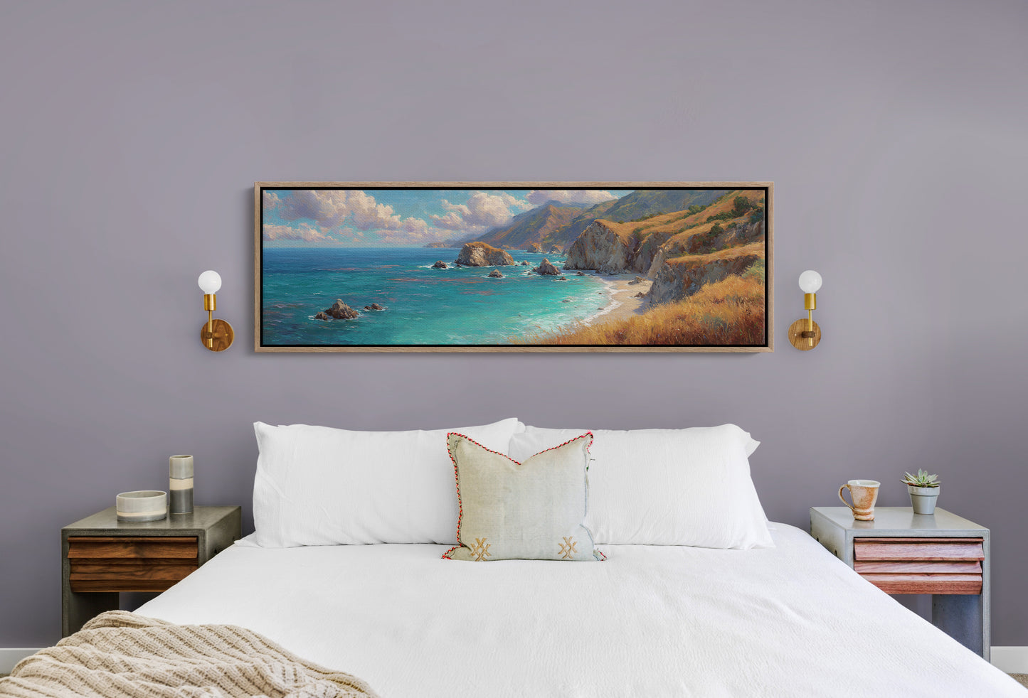 Golden Cliffs Above The Turquoise Sea
