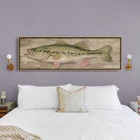 Largemouth Bass Over Rustic Wood