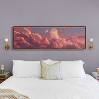 Crimson Clouds At Golden Sunset