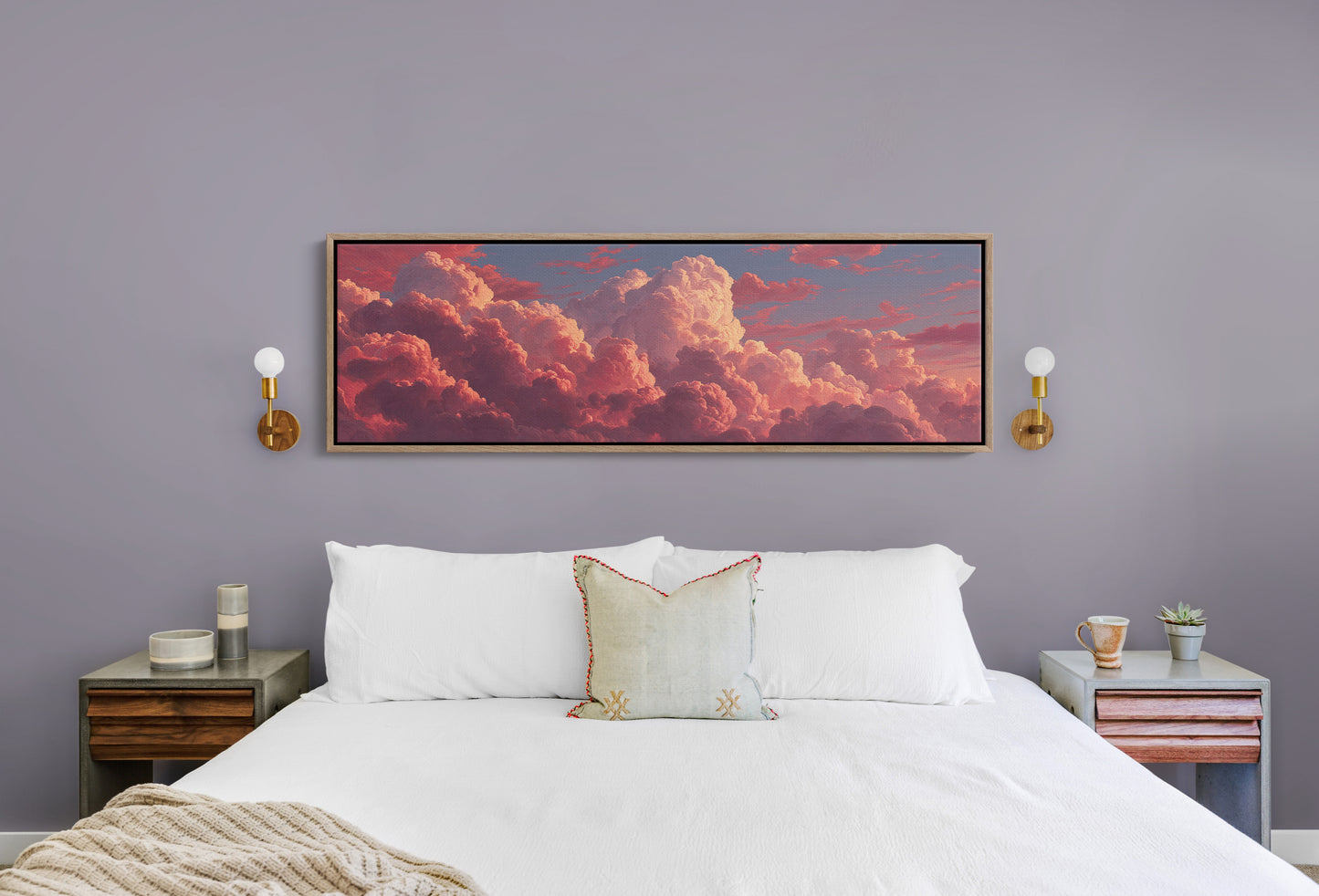 Crimson Clouds At Golden Sunset