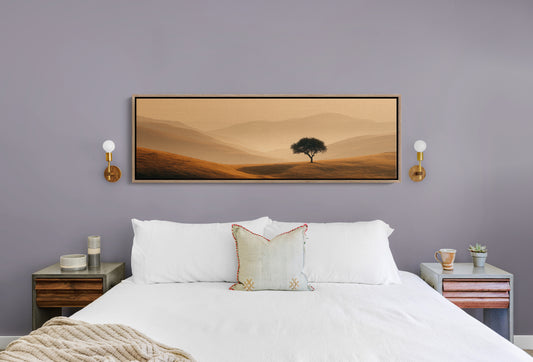 A Lone Tree In Golden Quiet