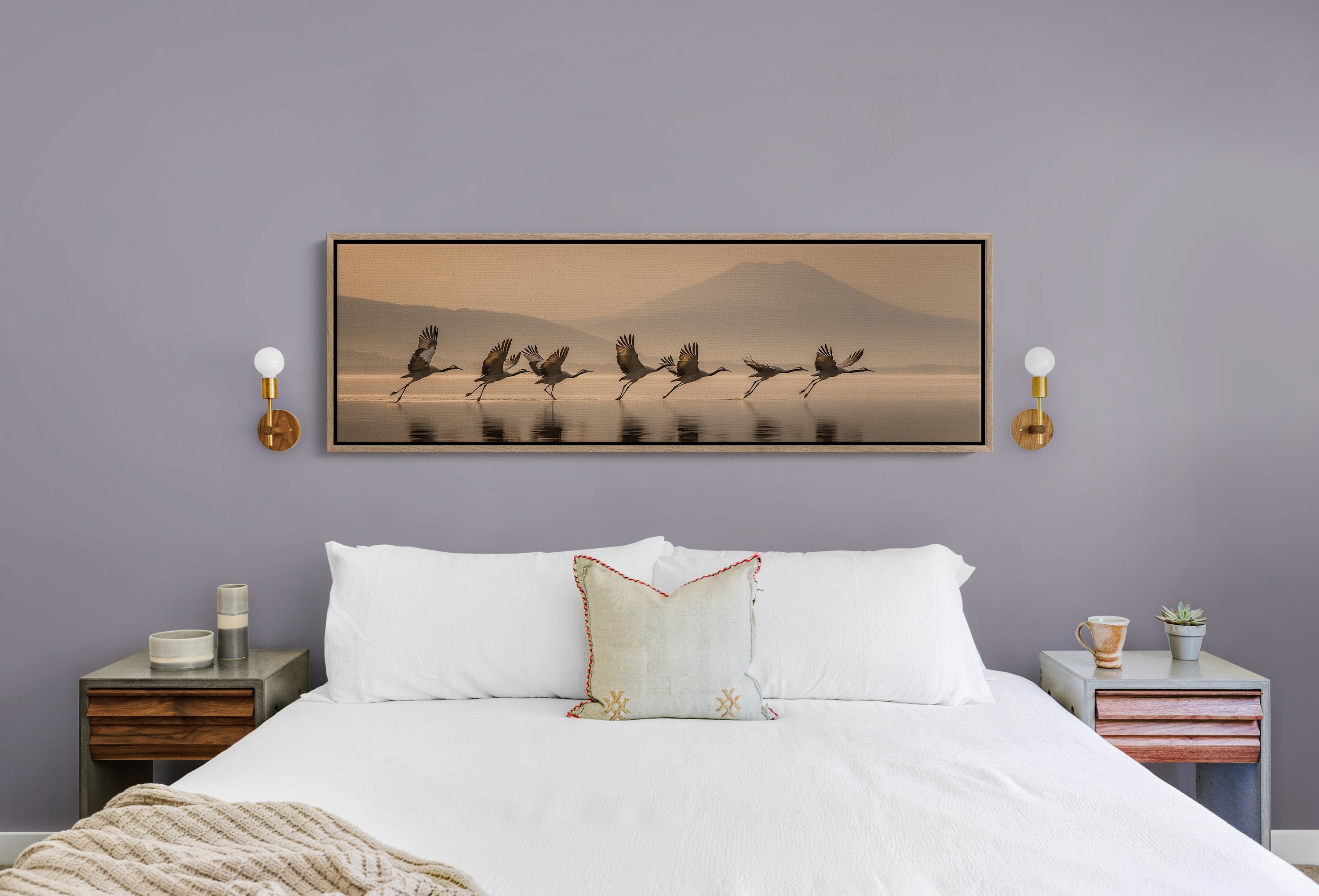 Cranes Rising Across Quiet Waters