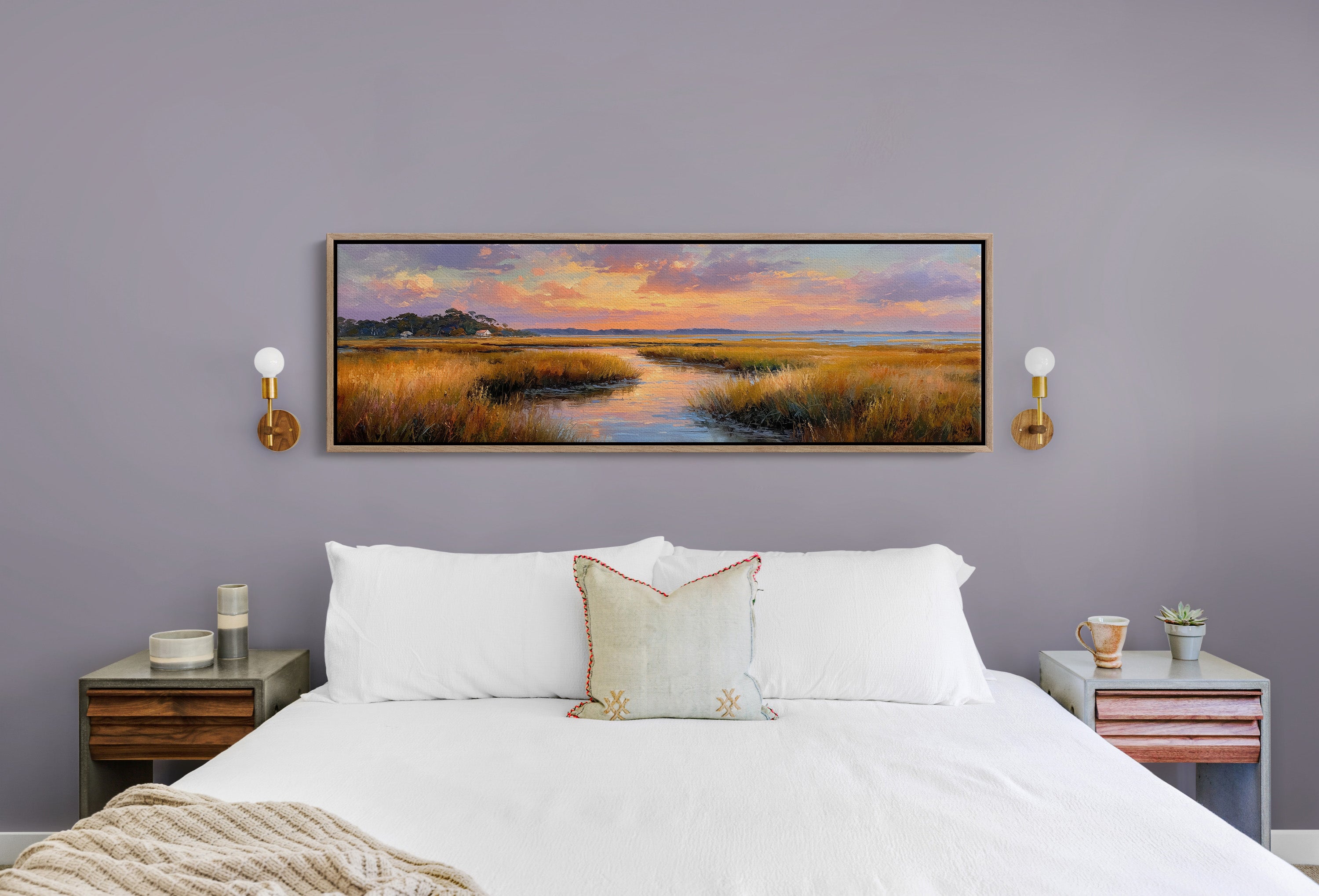 Golden Marsh Beneath A Painted Sky