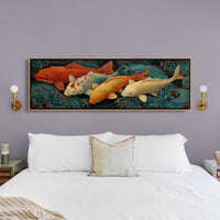 Koi Beneath the Midnight Waves