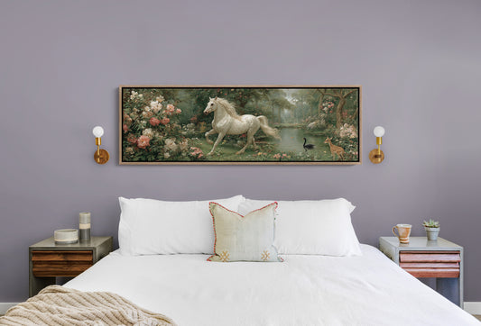 White Stallion In The Secret Garden