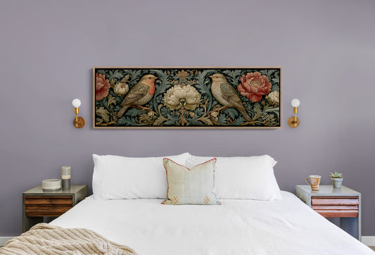 Songbirds Among Baroque Blooms