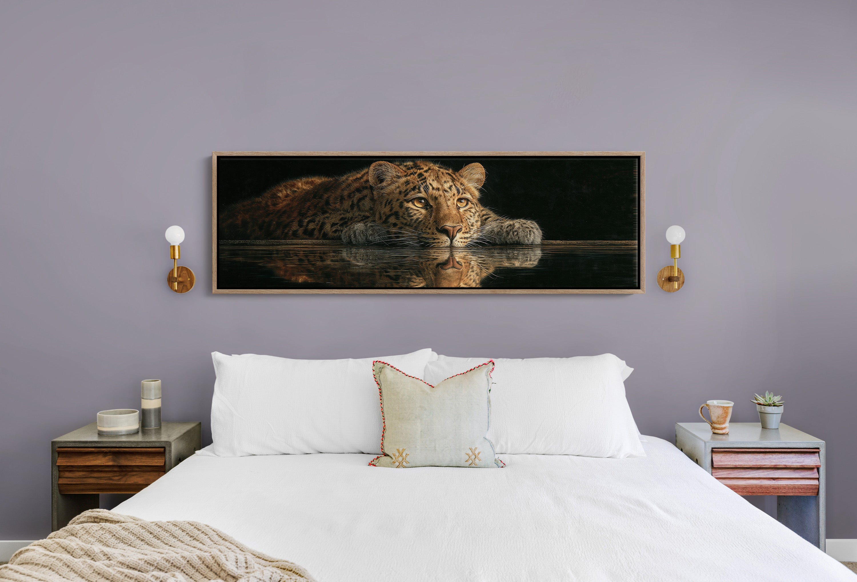 Resting Leopard Reflection