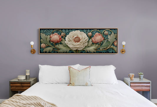 Vintage Peony Blooming Garden