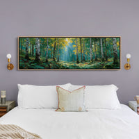Sunlit Birch Forest