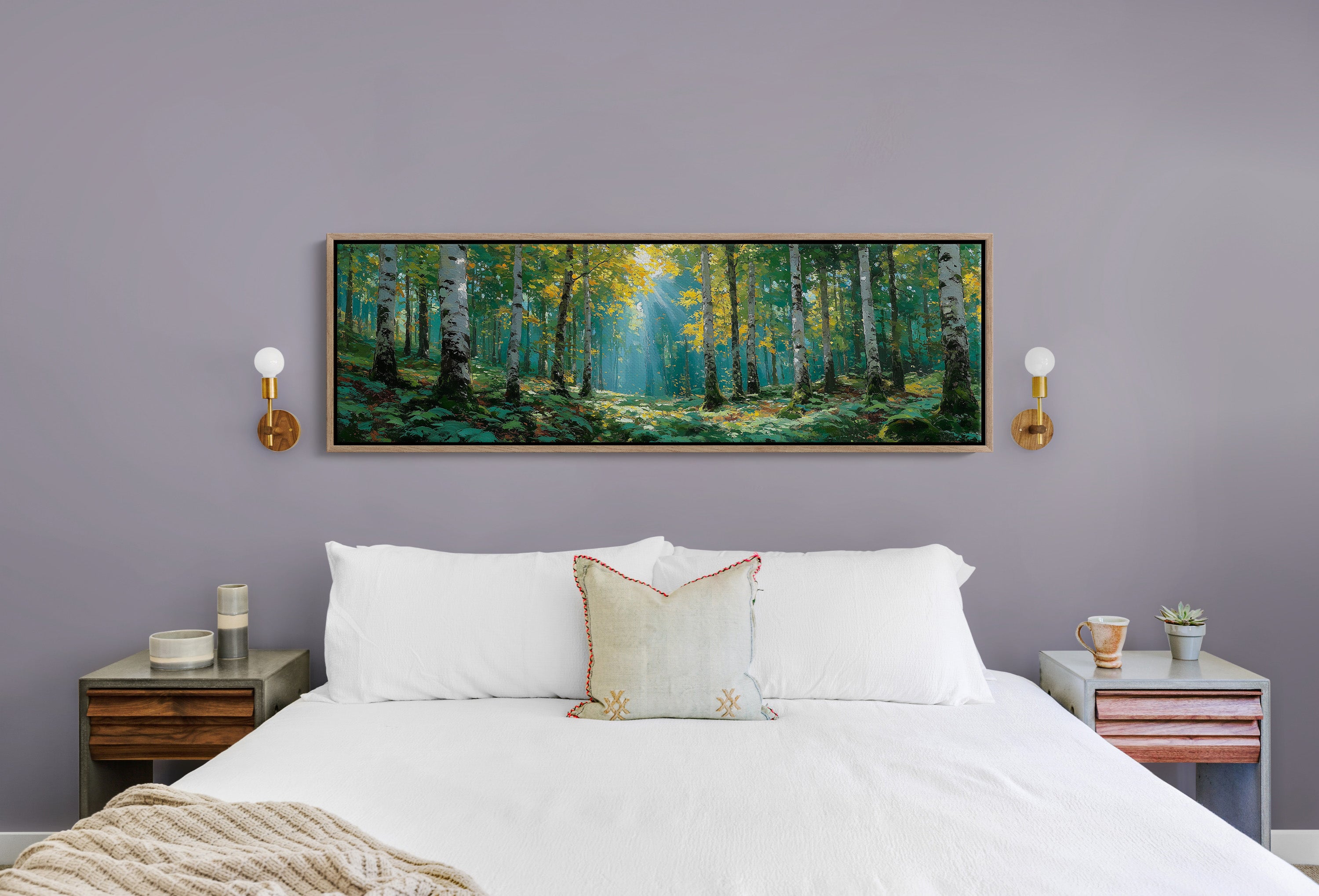 Sunlit Birch Forest
