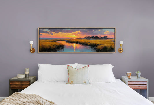 Golden Marsh Sunset Reflections