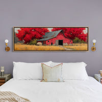 Red Barn Beneath the Autumn Blaze