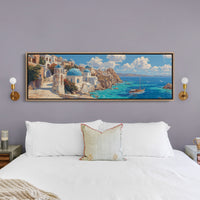 Santorini Light Over Blue Domes