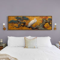 Heron Among Golden Pines