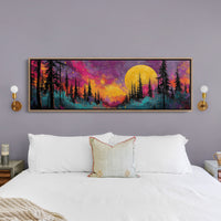 Moonrise Through Painted Fire
