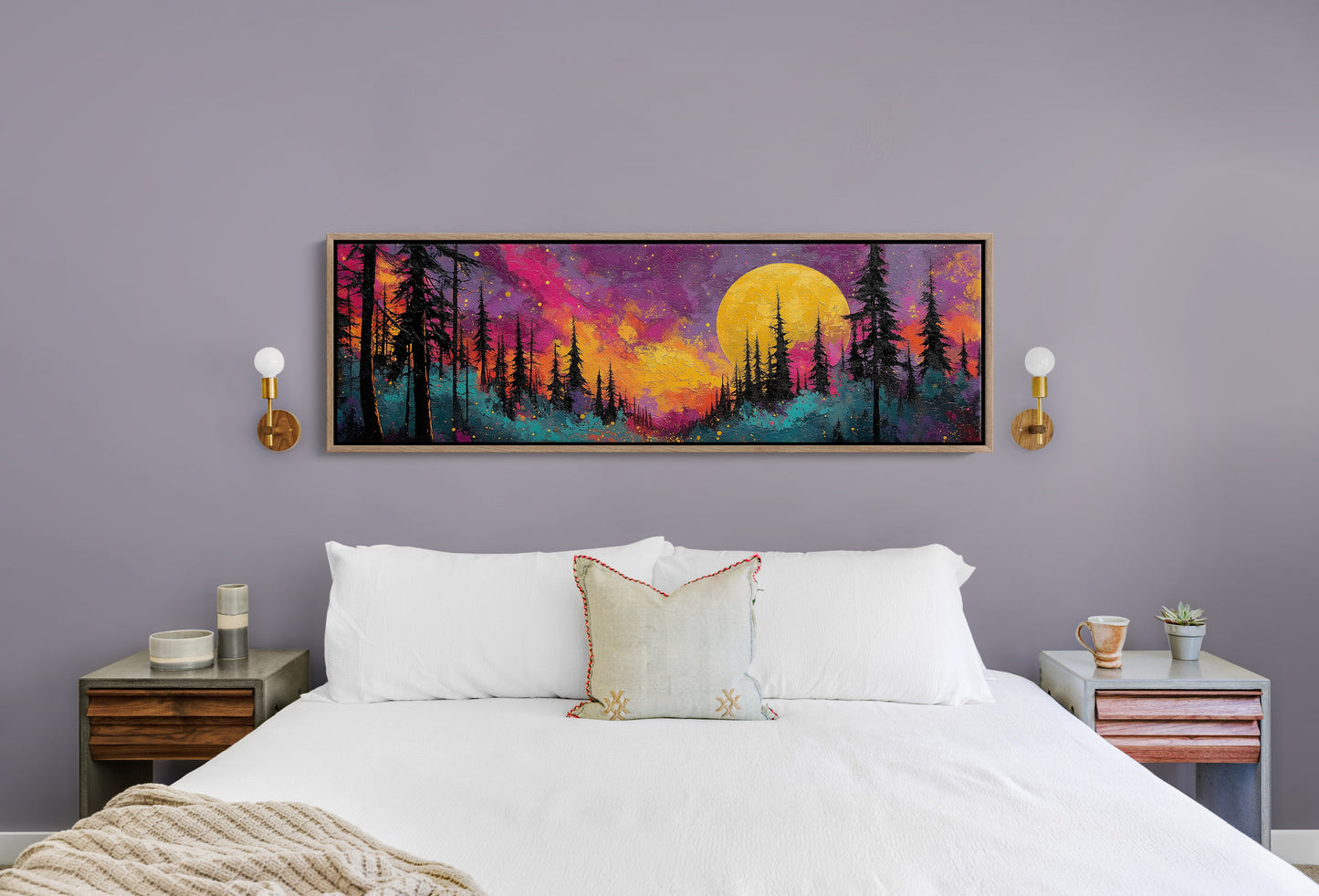 Moonrise Through Painted Fire