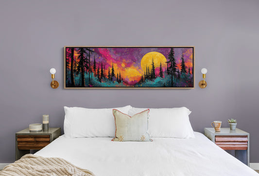 Moonrise Through Painted Fire